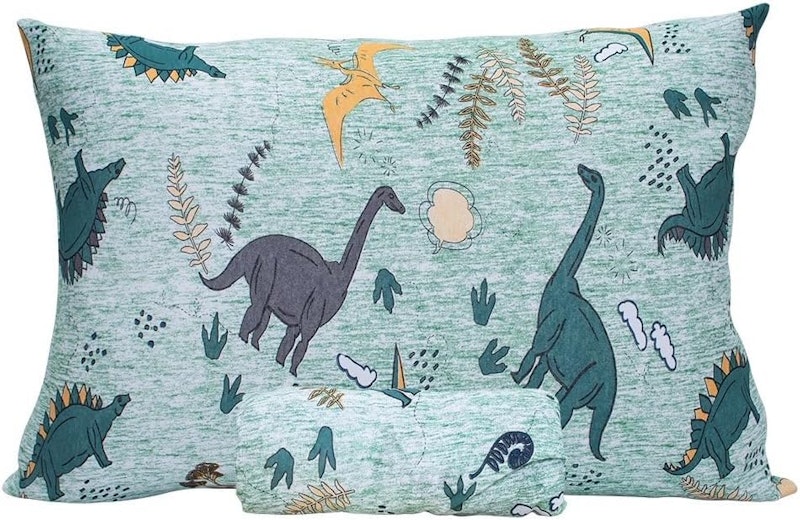 Jogo de Lençol 2 Peças Portallar Doce Vida Kids Dino Selva Verde Solteiro 1