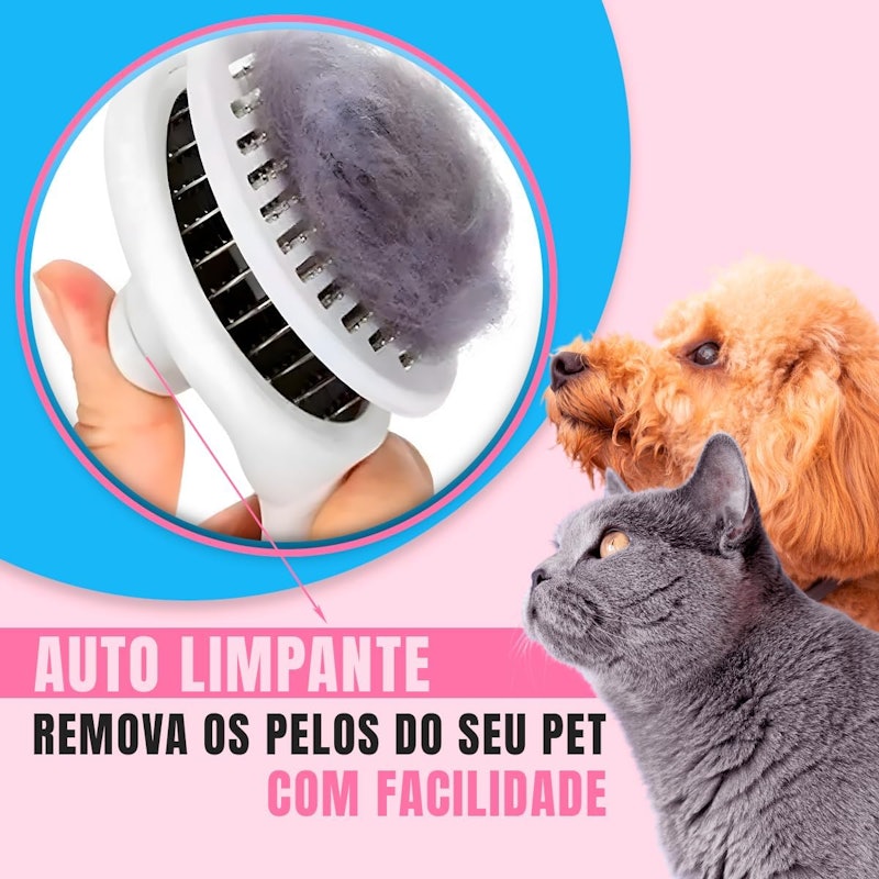 Escova Rasqueadeira Limpa e Tira Pelos 2