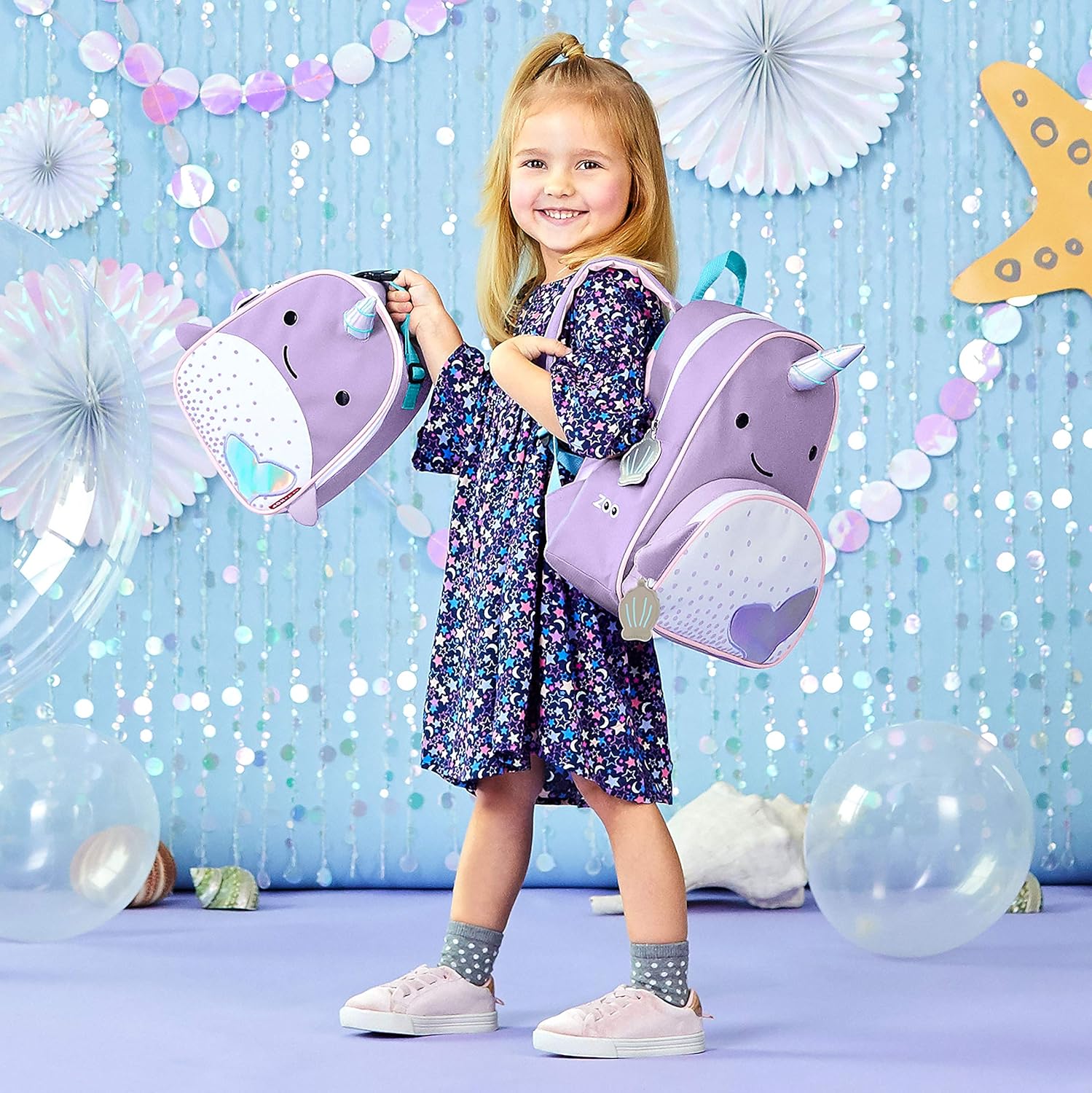 Lancheira Térmica Infantil com Zíper Zoo Baleia Narval Skip Hop 3