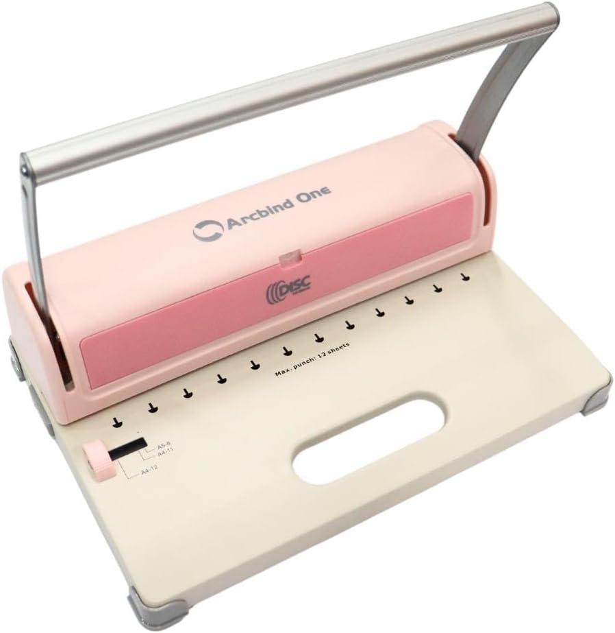 Encadernadora Furo Cogumelo para Discos Soft Rosa 1