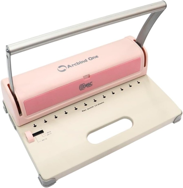 Encadernadora Furo Cogumelo para Discos Soft Rosa 1