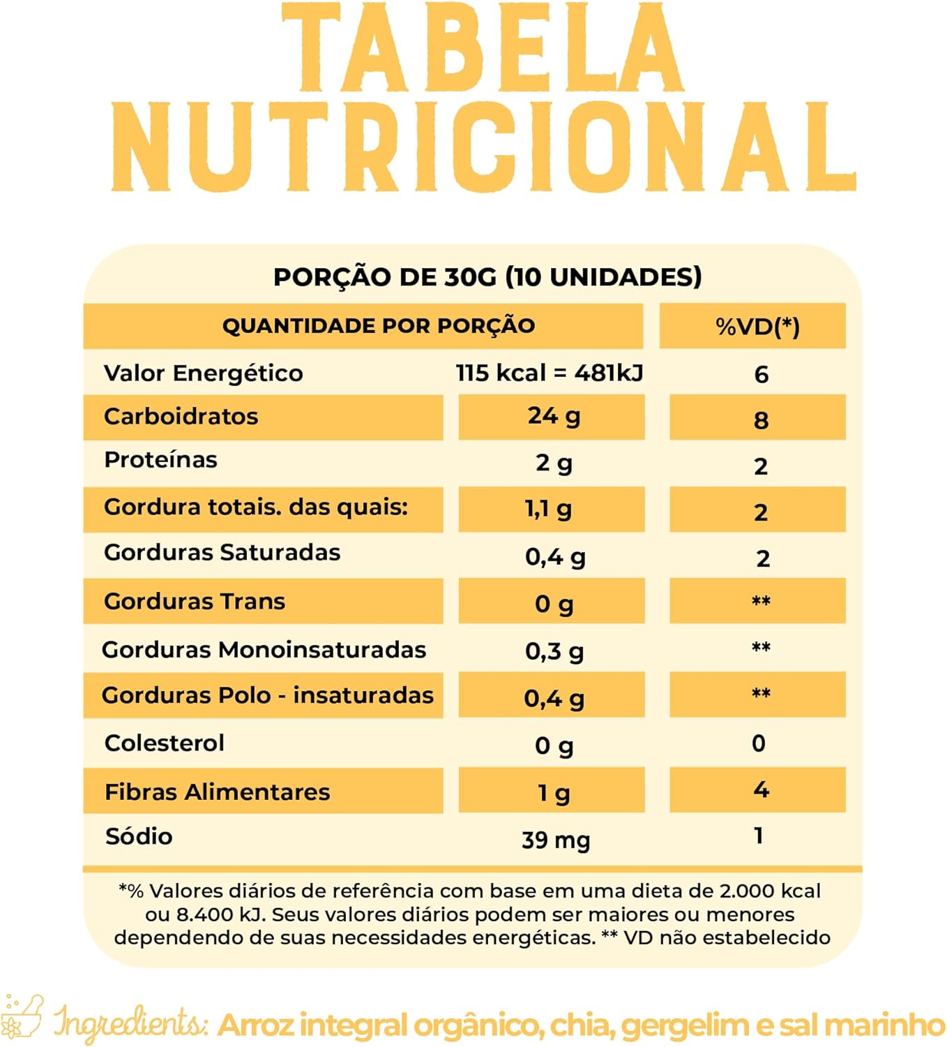 Torrada de Arroz Integral Orgânico com Chia e Gergelim 5