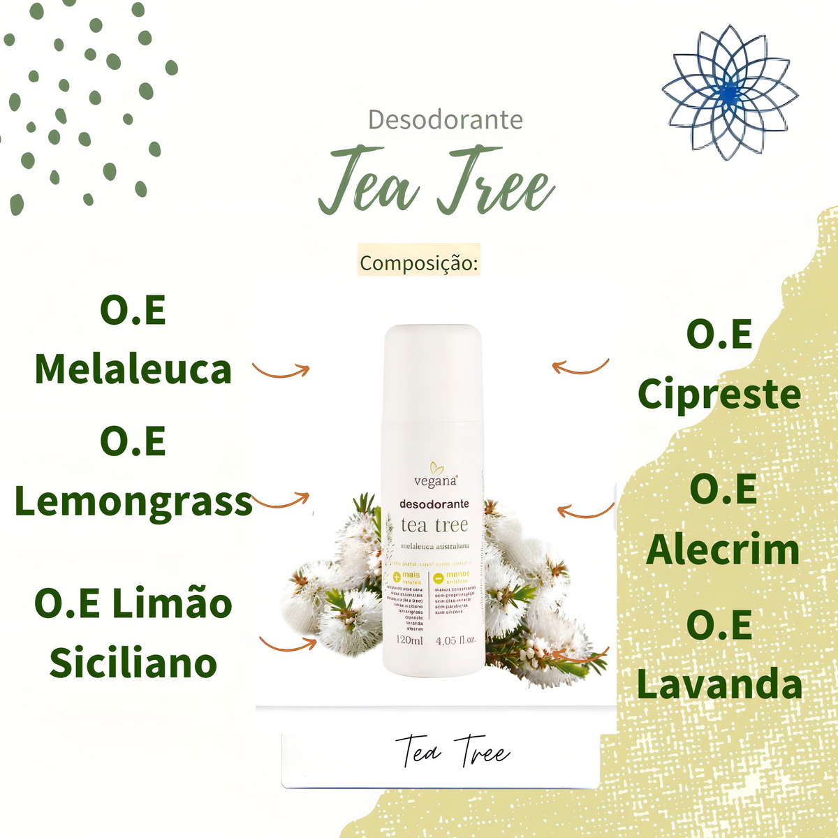 Desodorante Corporal Tea Tree 120 ml 3