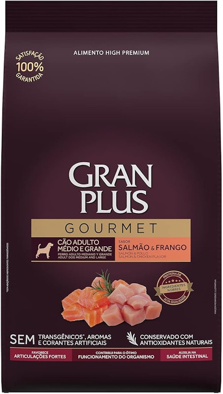 Ração Cão Adulto Médio e Grande Sabor Salmão e Frango 1