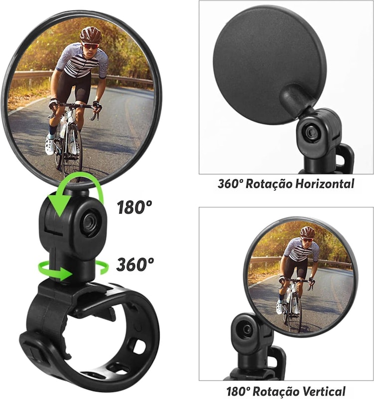 Espelho Retrovisor para Bicicleta Convexo 360º Chroma Tech 4