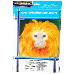 Papel Foto Glossy - Brilhante Branco Auto-Adesivo A4