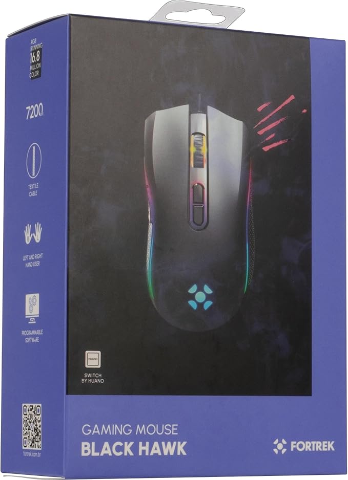 Mouse Gamer Black Hawk RGB 4