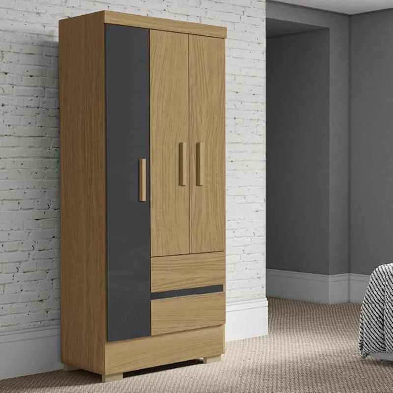 Guarda-Roupa 3 Portas 2 Gavetas Aramóveis 1