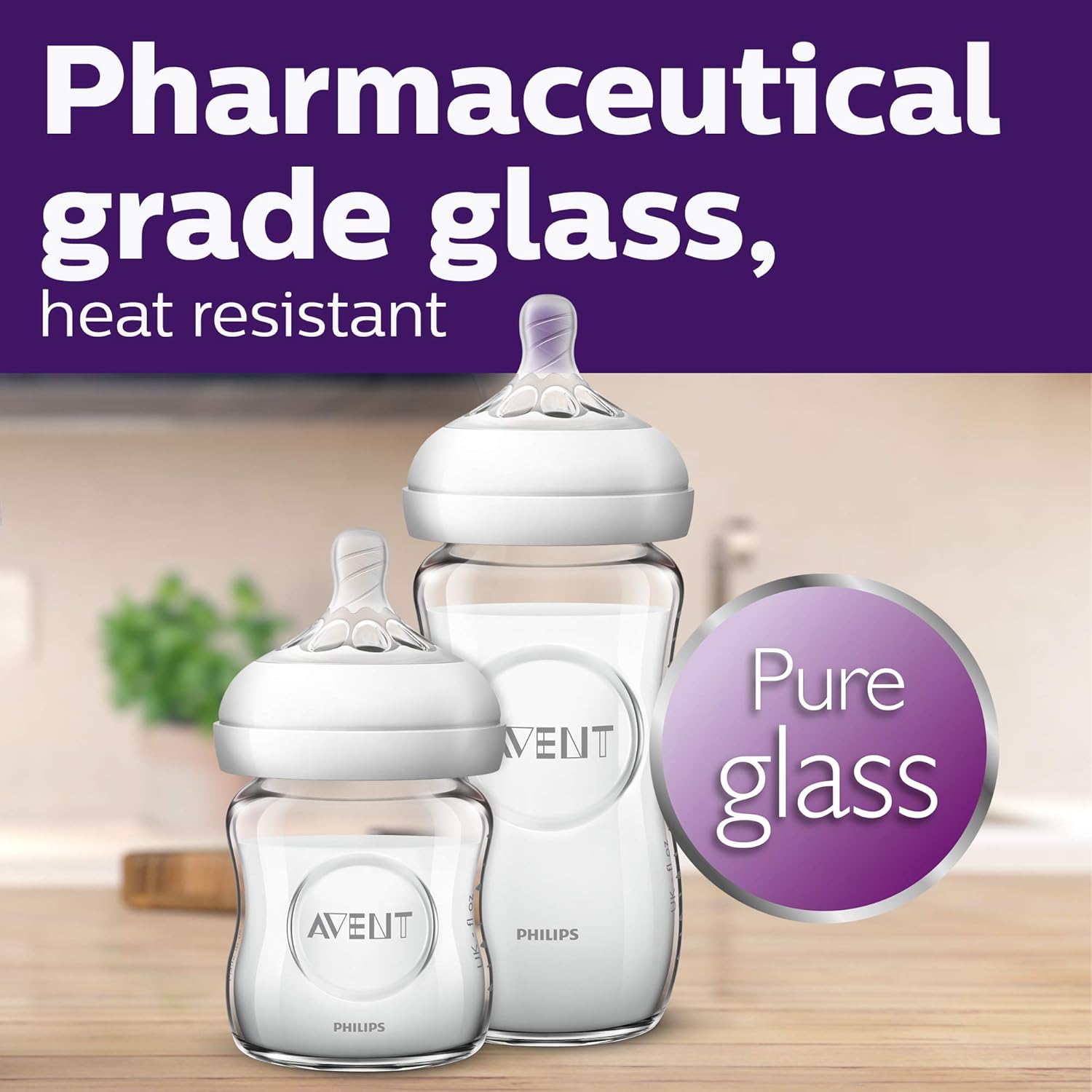 Mamadeira Philips Avent Natural Glass 2