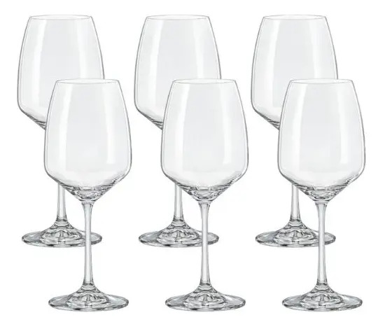 Jogo de 6 Taças para Vinho em Cristal Bohemia Aroma 1