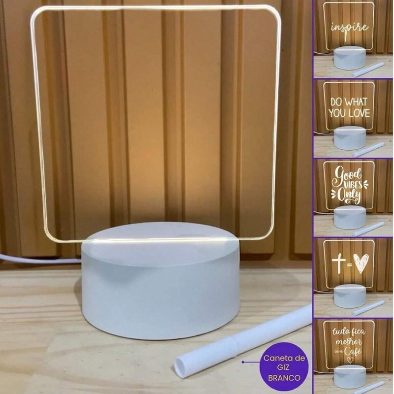 Luminária de Mesa com Tela para Escrever 3