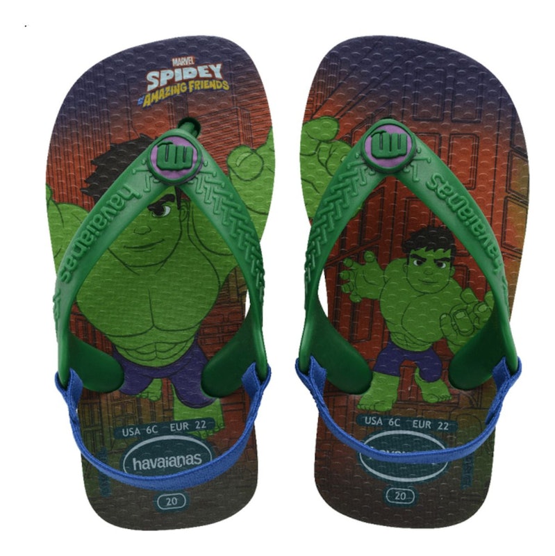Chinelo Havaianas Baby Marvel Hulk 1