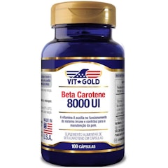 Vitamina A Beta Caroteno 8000 UI Vitgold 100 Cápsulas