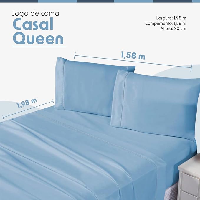 Jogo de Cama Casal Queen Percal 400 Fios Maccari&Caporici 4