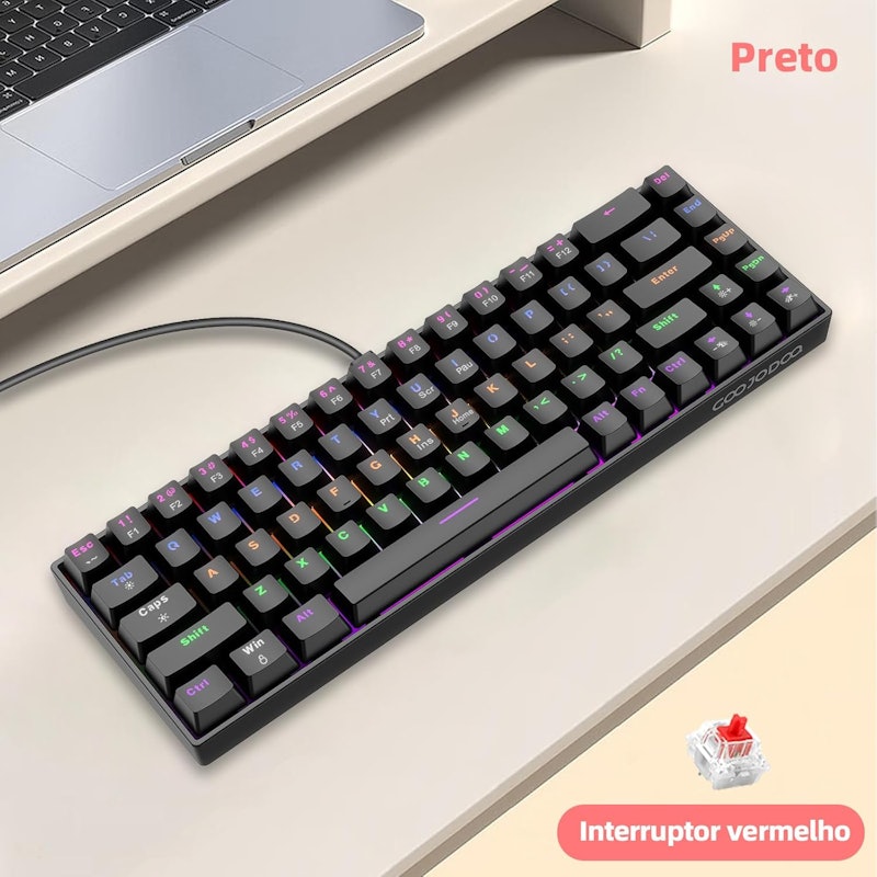 Teclado Mecânico com Fio 65% A1802 2