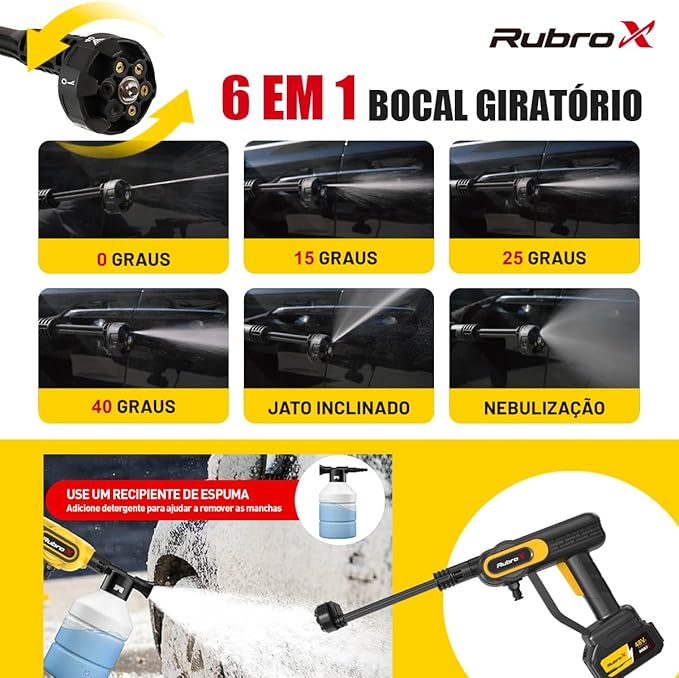 Lavadora de Alta Pressão Portátil RubroX 2