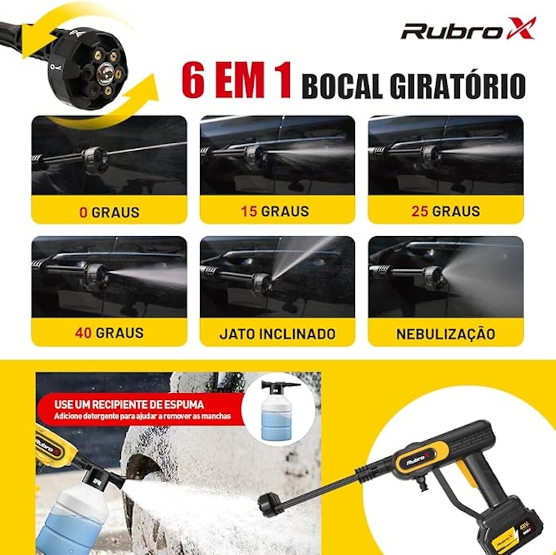 Lavadora de Alta Pressão Portátil RubroX 2