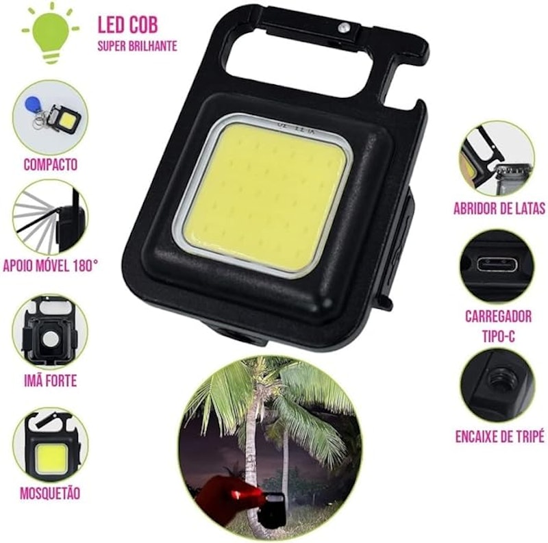 Mini Lanterna Multifuncional COB 3