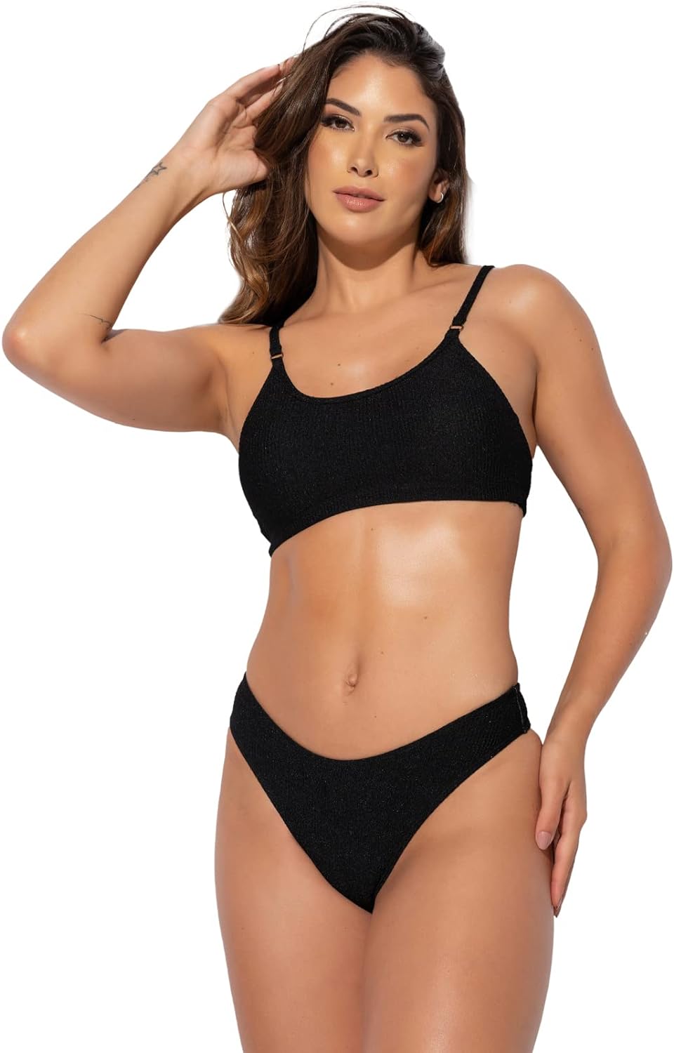 Biquíni Top Faixa Bojo Asa Delta Textura 3