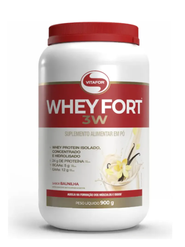 WHEY FORT 3W 900 g Baunilha 1