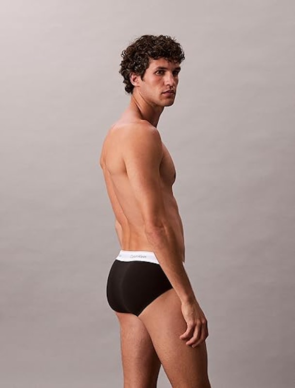 Cueca Icon Cotton Stretch Preta (Kit com 3) 3