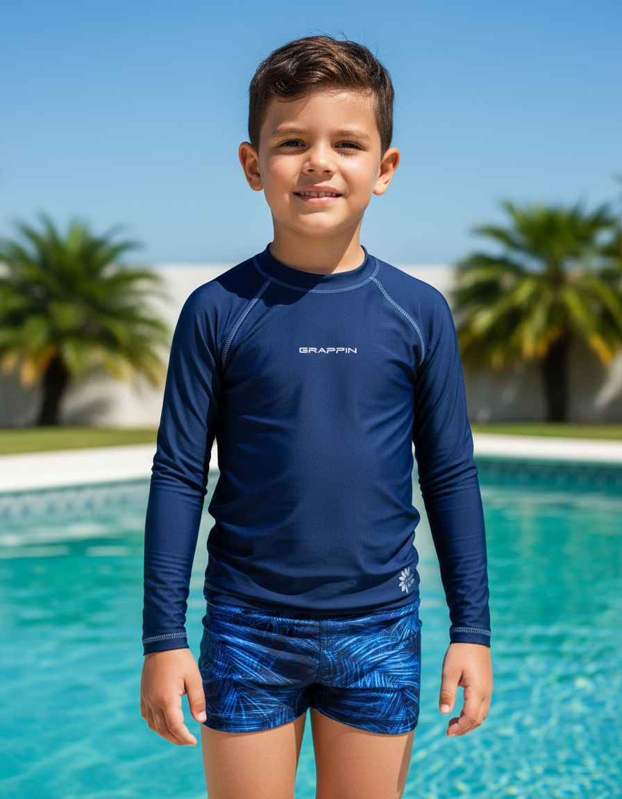 Conjunto Camiseta UV e Sunga Boxer Infantil 1