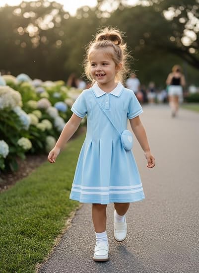 Vestido Infantil Azul 4