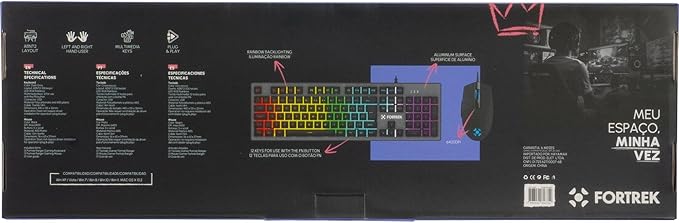 Kit Teclado e Mouse Gamer Ranger Rainbow RGB 4