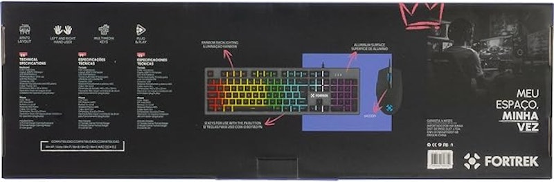 Kit Teclado e Mouse Gamer Ranger Rainbow RGB 4
