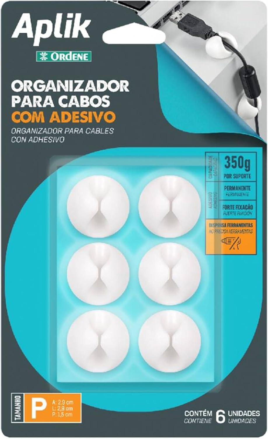 Organizador para Cabos com Adesivo 1