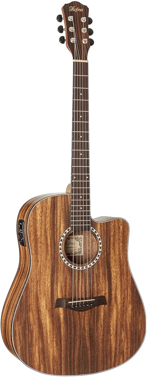 Violão Hofma Elétrico Folk Satin Natural + Acessórios 2