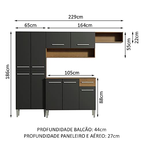 Armário de Cozinha Compacta Emilly Top 2