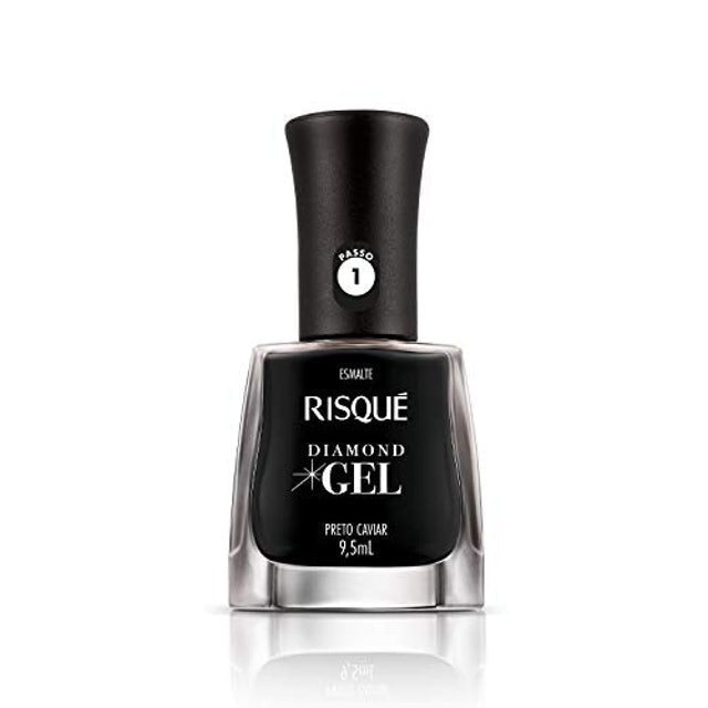Esmalte Risqué Diamond Gel Preto Caviar 1