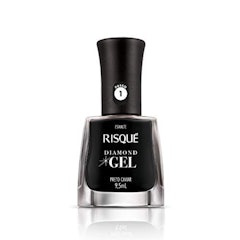 Esmalte Risqué Diamond Gel Preto Caviar