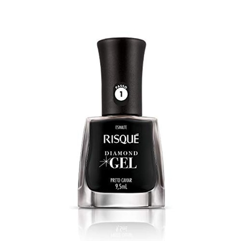 Esmalte Risqué Diamond Gel Preto Caviar 1