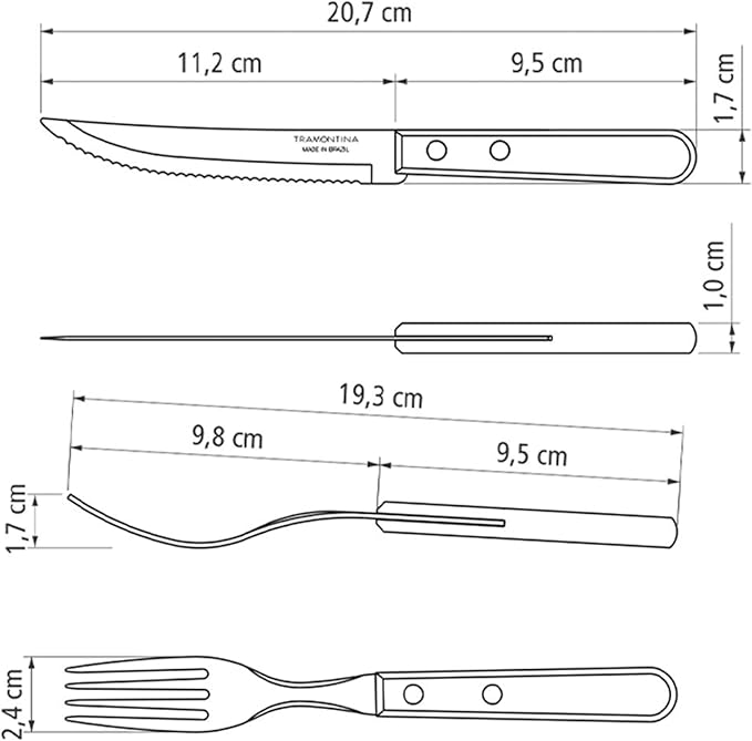Kit para Churrasco Tramontina com Lâmina em Aço Inox e Cabos de Madeira 15 Peças 4