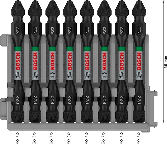 Jogo Bits Bosch Pro Phillips Impact Duplo 65 mm 8 un 3
