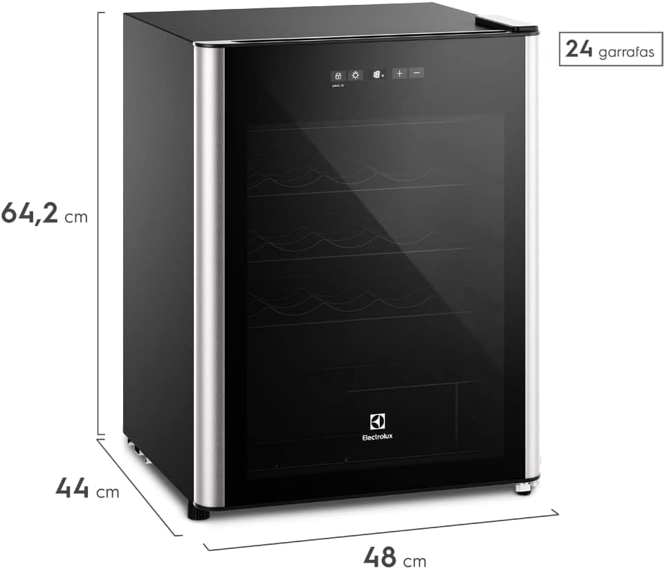Adega de Vinho Climatizada 24 Garrafas uma Porta com Painel Digital 2