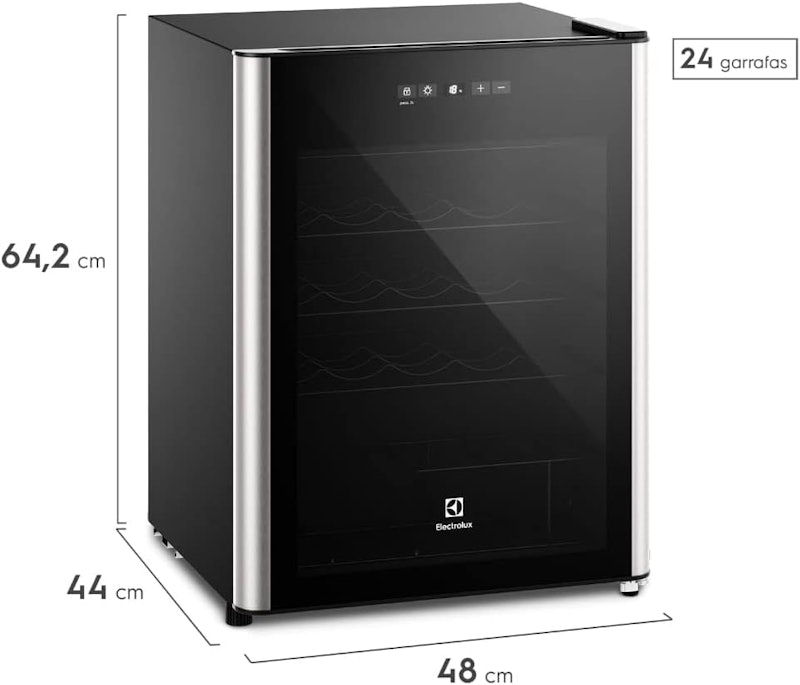 Adega de Vinho Climatizada 24 Garrafas uma Porta com Painel Digital 2