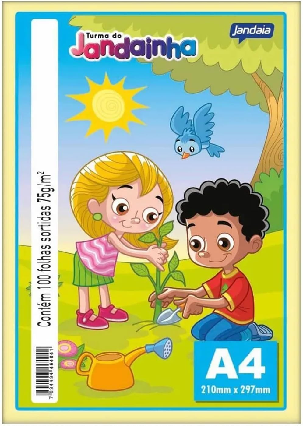 Papel Sulfite Jandainha A4, 4 Cores Pastel, 75 g, 100 Folhas 1