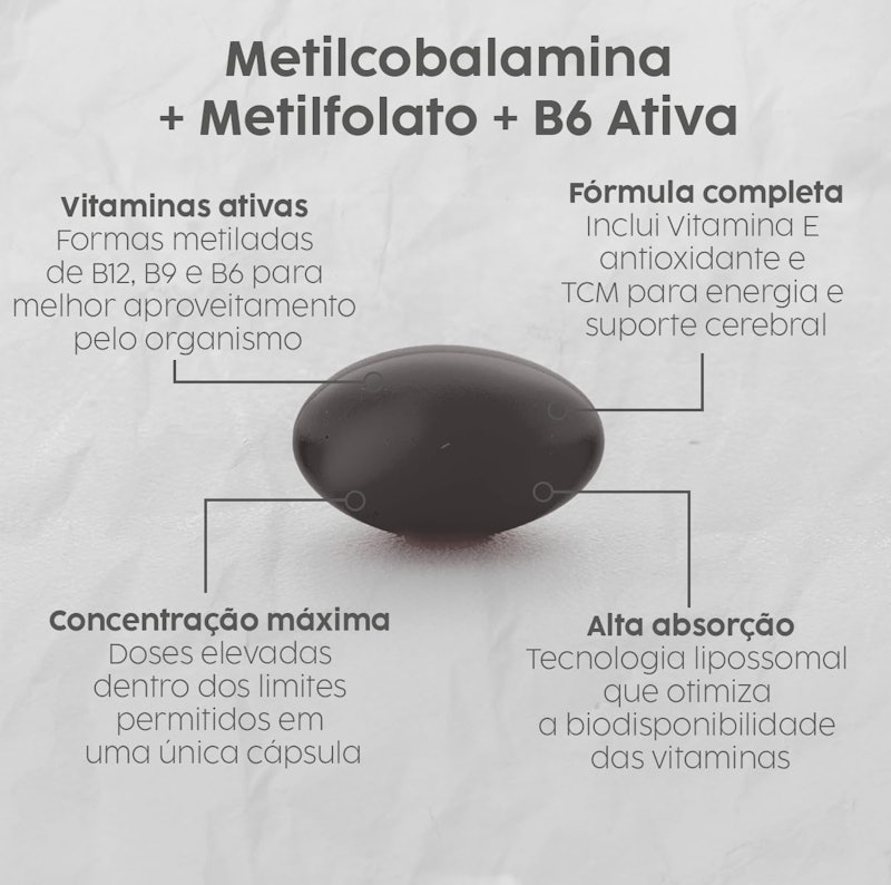 Metilcobalamina B12 + Metilfolato + B6 3