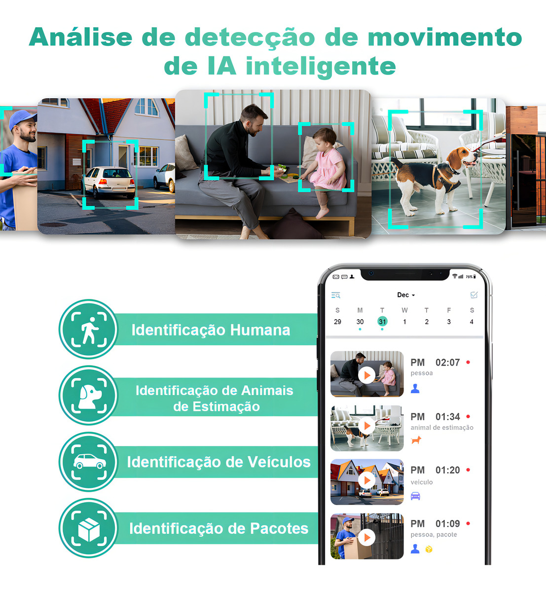Câmera de Segurança Wi-Fi Externa Vision Well 3
