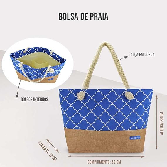 Bolsa de Praia Grande com Zíper 4