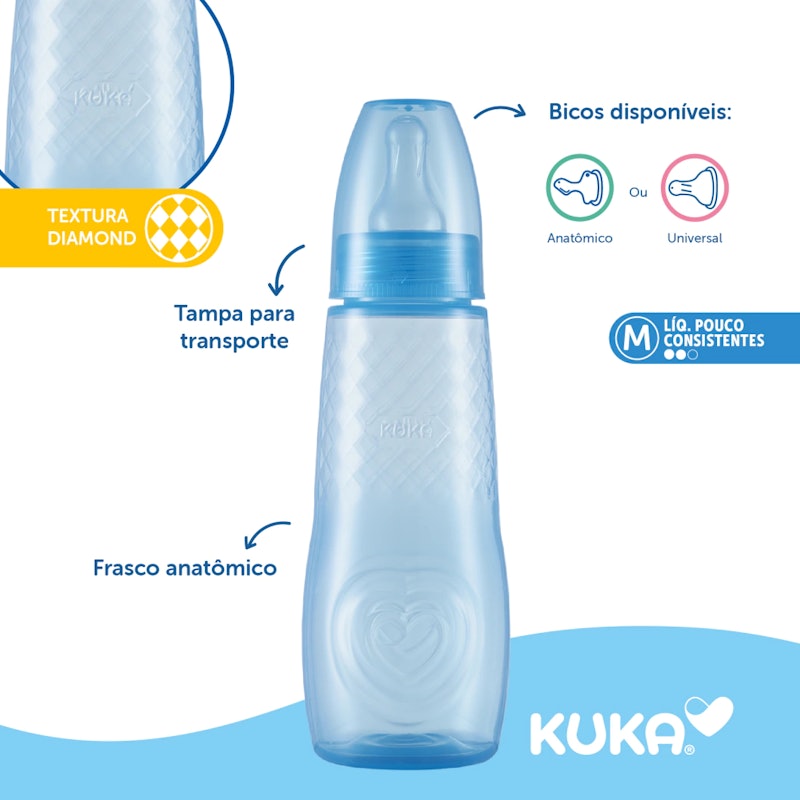 Mamadeira Aquarela Bico Universal Kuka 3