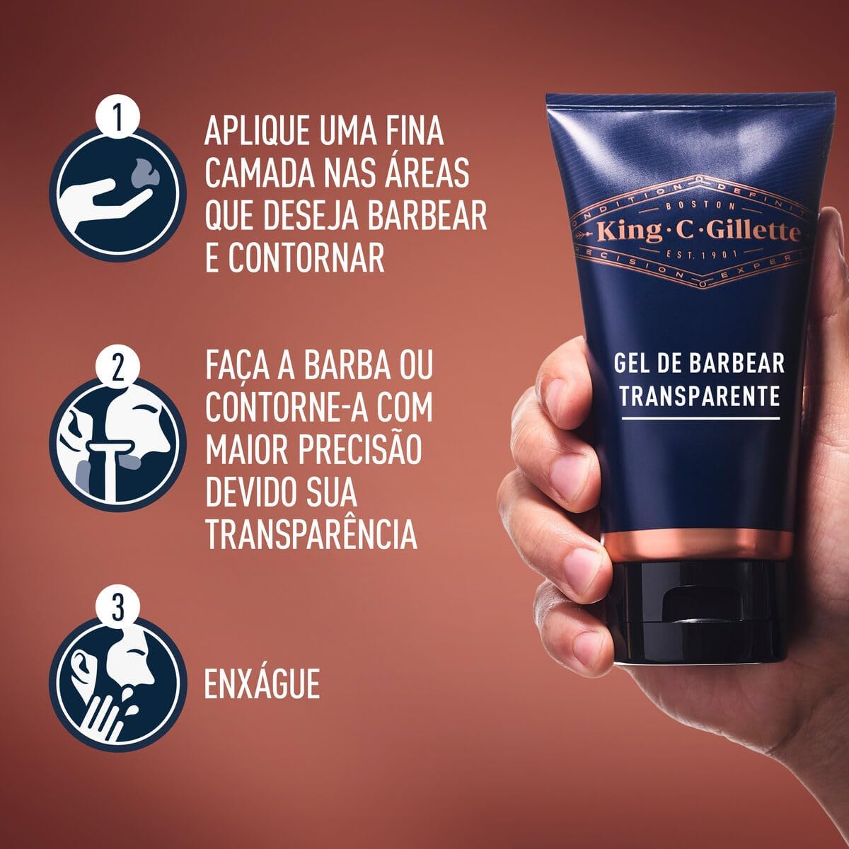 Gel de Barbear King C. Gillette  5