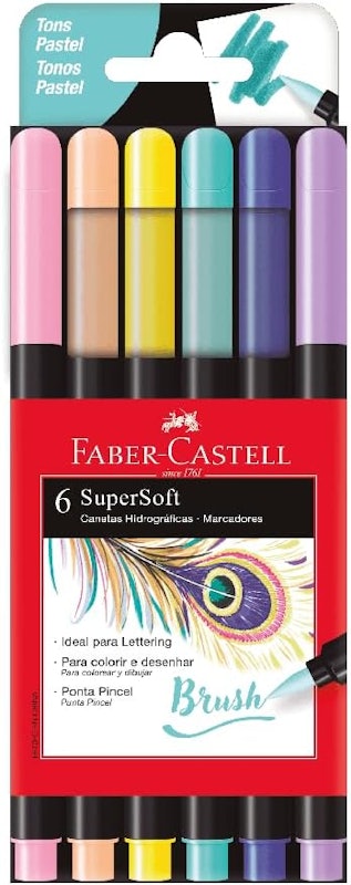 Canetinha SuperSoft Pastel 6 Cores 1