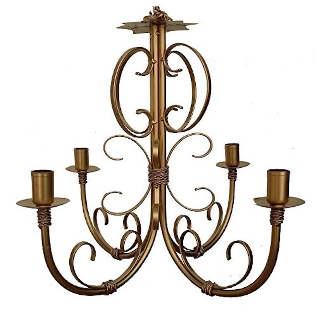 Lustre de Ferro Dourado Rustico para Sala de Jantar 2