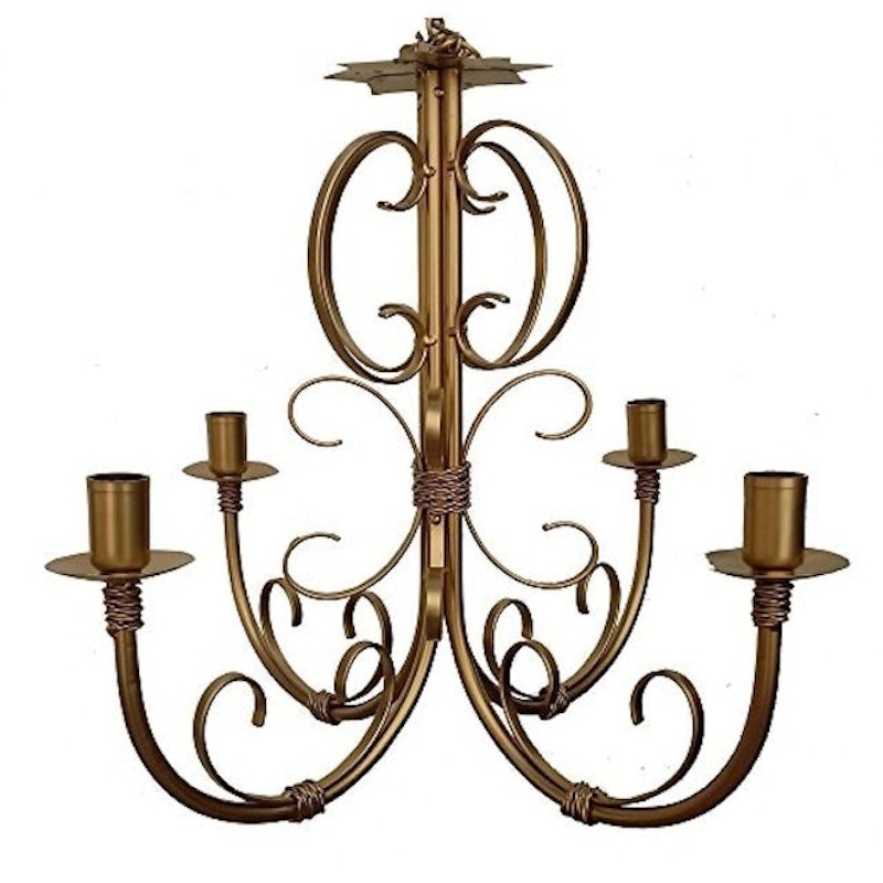 Lustre de Ferro Dourado Rustico para Sala de Jantar 2