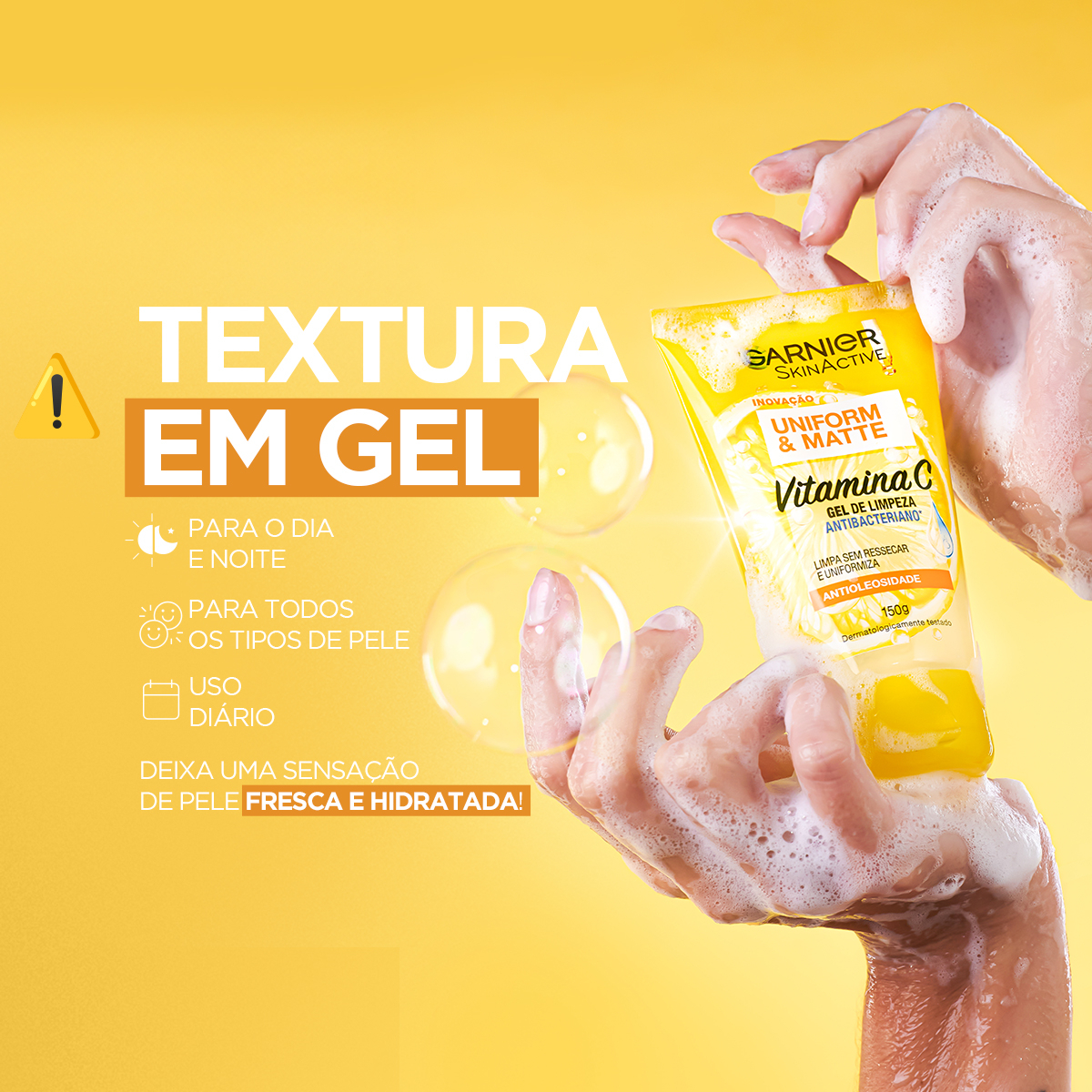 Gel de Limpeza Antibacteriano Garnier Uniforme & Matte 5