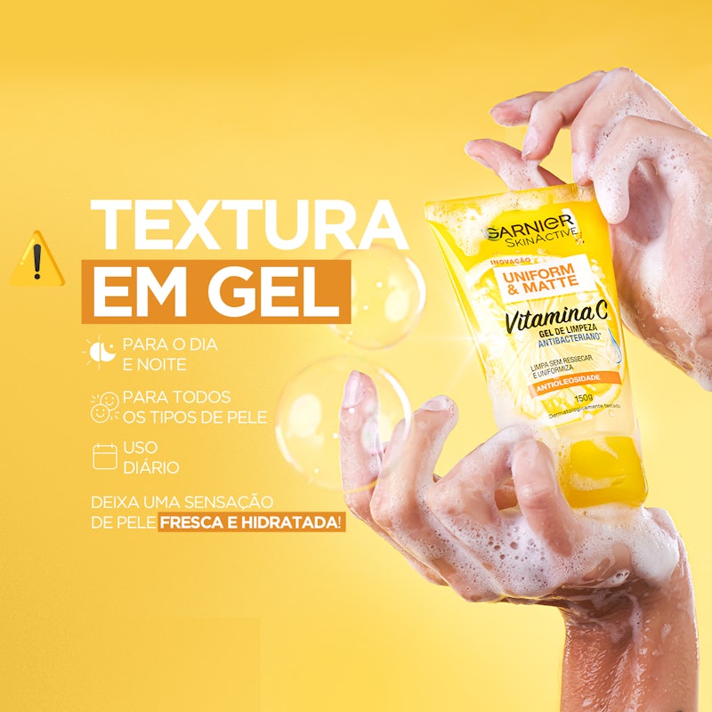 Gel de Limpeza Antibacteriano Garnier Uniforme & Matte 5
